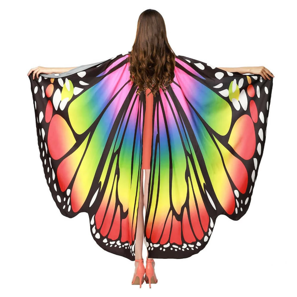 JD Party Giant Rainbow Butterfly Wings Cape Animals 3 JD Party Giant Rainbow Butterfly Wings Cape Animals