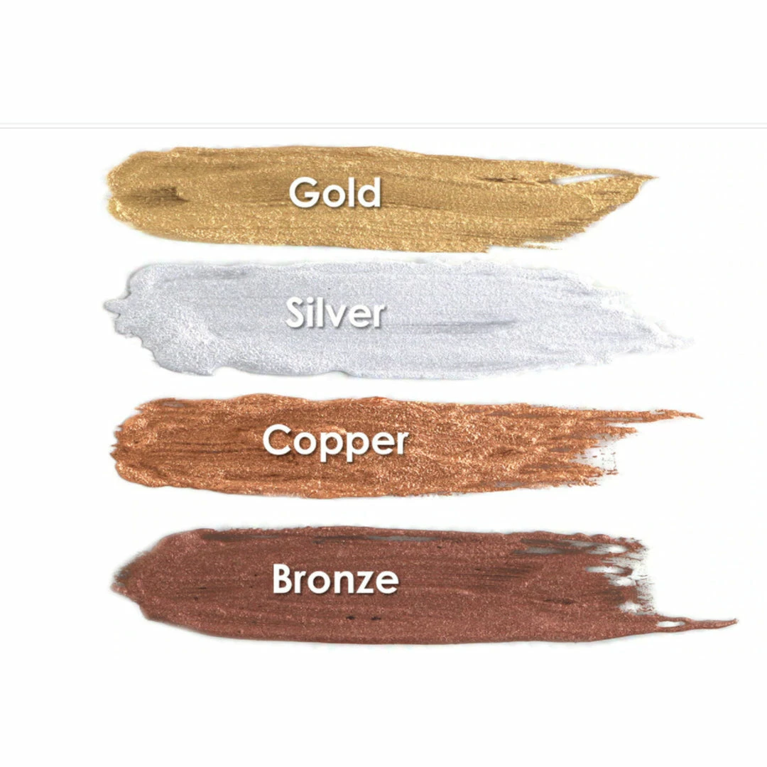 Tomfoolery Makeup Metallic Powder With Mixing Liquid - Assorted Metallic Colours 5 Tomfoolery Makeup Metallic Powder With Mixing Liquid - Assorted Metallic Colours