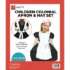 JD Party Girls Costumes Colonial Apron & Hat Set - Child