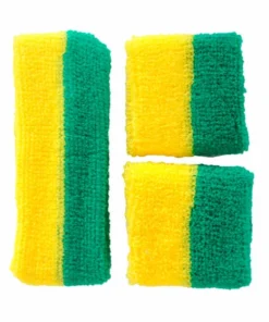 JD Party Hats & Headwear Sweatbands - Green & Gold