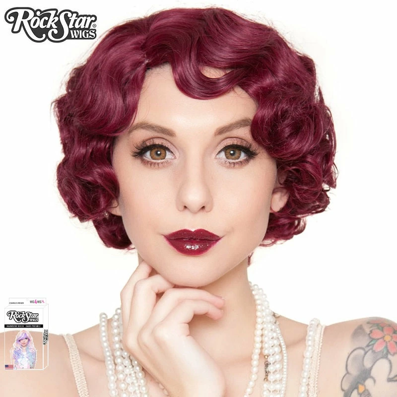 Brave N Krazy 1920's Flapper Finger Waves Wig - Burgundy 3 Brave N Krazy 1920's Flapper Finger Waves Wig - Burgundy