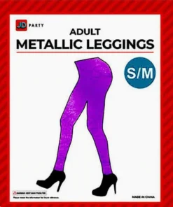 JD Party Women's Metallic Leggings - Purple Ladiesc
