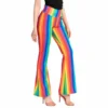 JD Party Rainbow Stripe Flare Pants - Unisex