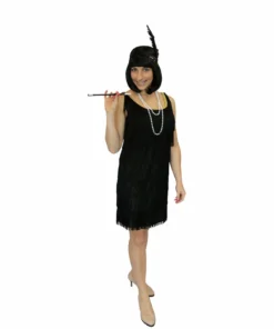 Swedia's 1920's Gatsby Tassel Flapper Costume In Black Ladiesc