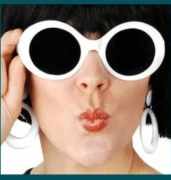 Tomfoolery Accessoriesc Grace White Sunglasses