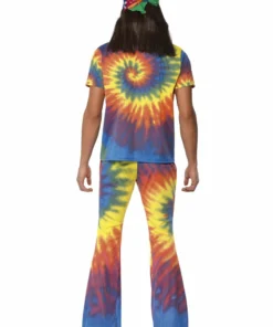 Smiffys 1960's Tie Dye Top And Flared Trousers Mensc 7 Smiffys 1960's Tie Dye Top And Flared Trousers Mensc