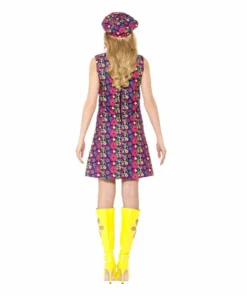 Smiffys 1960s Psychedelic CND Costume Ladiesc