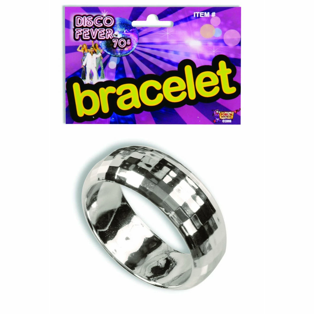 Forum Novelties 1970's Disco Metallic Silver Bracelet 3 Forum Novelties 1970's Disco Metallic Silver Bracelet