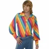 Smiffys 1970's Rainbow Shirt Mensc