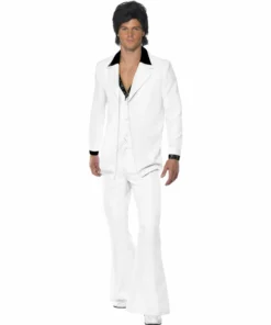 Smiffys Mensc White Suit 1970s