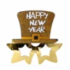 JD Party Happy New Year Top Hat Star Glasses - Gold Or Silver 1 JD Party Happy New Year Top Hat Star Glasses - Gold Or Silver