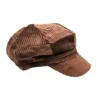 JD Party Accessories Poor Boy Corduroy Cap - Dark Brown