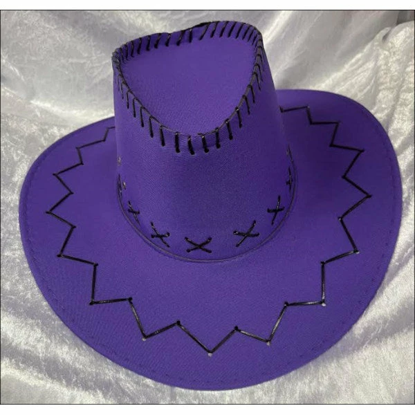 JD Party Fluro Cowboy Hat - Purple 3 JD Party Fluro Cowboy Hat - Purple