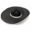 JD Party Sombrero - Black With Silver Rim 2 JD Party Sombrero - Black With Silver Rim