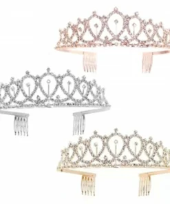Trademart Crystal Rhinestone Tiara - 3 Asst Colours Accessories