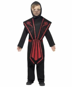 Boys Costumes Red Ninja Child Costume - Smiffys