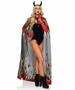 Tomfoolery Glitter Flame Devils Cape Set