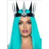 Trademart Hats & Headwear Faux Leather Spiked Black Crown
