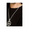 Smiffys 60's Peace Sign Silver Medallion Accessoriesc