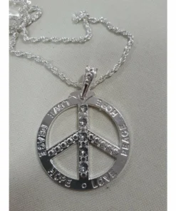 Smiffys 60's Peace Sign Silver Medallion Accessoriesc