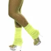 Smiffys Fluro Yellow Legwarmers 1980's