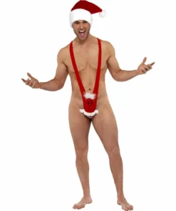 Smiffys Christmas Mankini - Assorted Mensc