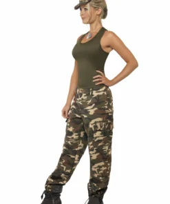 Smiffys Occupations & Uniforms Womens Khaki Camo Costume