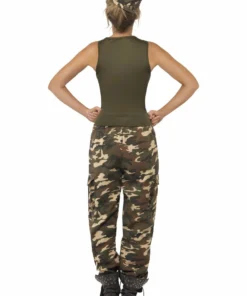 Smiffys Occupations & Uniforms Womens Khaki Camo Costume 7 Smiffys Occupations & Uniforms Womens Khaki Camo Costume