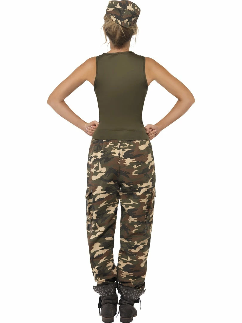 Smiffys Occupations & Uniforms Womens Khaki Camo Costume 5 Smiffys Occupations & Uniforms Womens Khaki Camo Costume