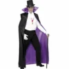 Smiffys Black And Purple Reversible Count Cape