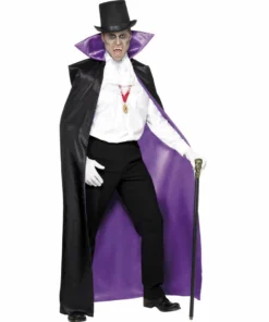 Smiffys Black And Purple Reversible Count Cape