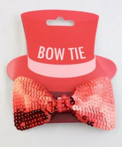 Trademart Red Sequin Bow Tie
