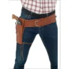 Smiffys Adult Tan Faux Leather Single Holster With Belt Weapons & Armour