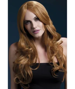 Smiffys Auburn Long Wave Fever Wig - Khloe