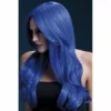 Smiffys Neon Blue Purple Fever Khloe Wig Wigsc