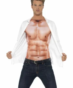 Smiffys Mensc Muscle Top With Long Sleeves