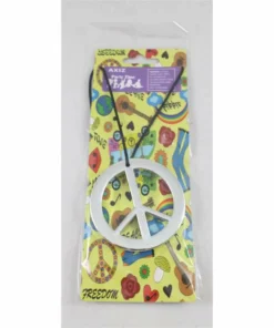Trademart Silver Peace Sign On Black Cord