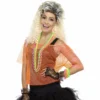 Smiffys 1980's Fishnet Top - Neon Orange