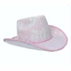 Trademart Accessoriesc Pink Lacy Festival Cowgirl Hat