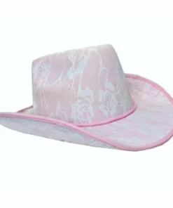 Trademart Accessoriesc Pink Lacy Festival Cowgirl Hat