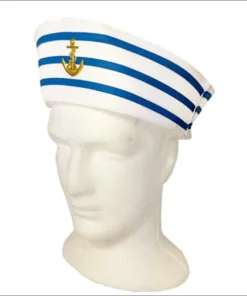 Trademart Sailor Gob Hat W/ Gold Anchor Hats & Headwear