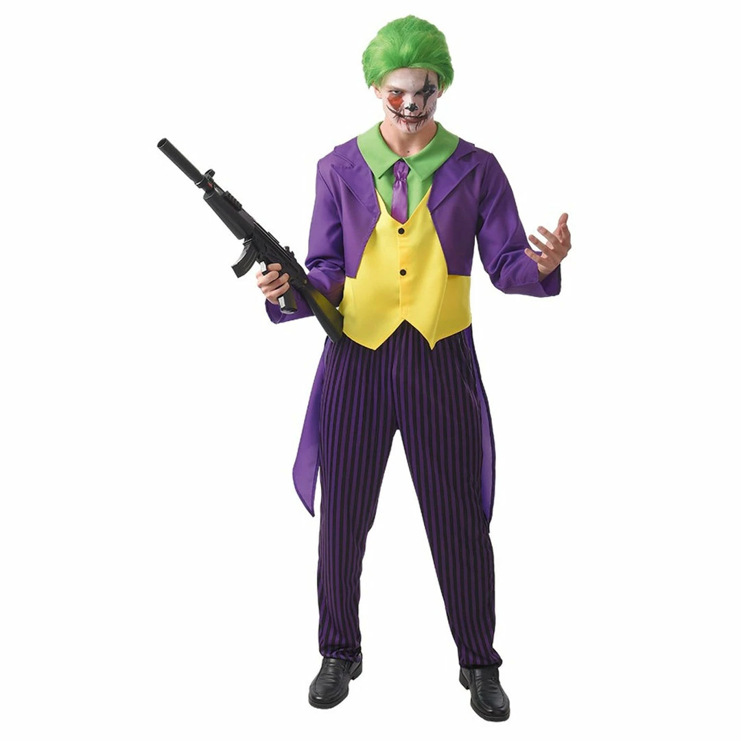 Tomfoolery Superheroes & Villains Crazy Clown Adult Costume 3 Tomfoolery Superheroes & Villains Crazy Clown Adult Costume