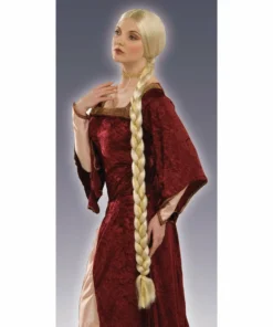Forum Novelties Long Ladies Braided Blonde Princess Wig Medieval & Historical