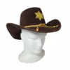 Trademart Accessoriesc Brown Sheriff Hat With Gold Band 2 Trademart Accessoriesc Brown Sheriff Hat With Gold Band