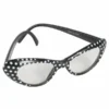 Tomfoolery 60s Glasses Black With White Spots Accessoriesc