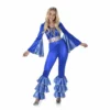 Disguise Costumes Ladiesc 70s Blue Disco Jumpsuit With Silver Trim - Karnival 1 Disguise Costumes Ladiesc 70s Blue Disco Jumpsuit With Silver Trim - Karnival