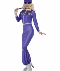 Smiffys 70s Dancing Queen Purple Jumpsuit Costume
