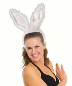 Forum Novelties Super Deluxe White Bunny Ears