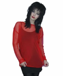 Carnival Products Ladiesc 80s Fishnet Top - Red