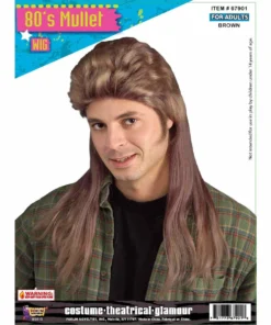 Forum Novelties 1980's 80s Long Brown Mullet Wig